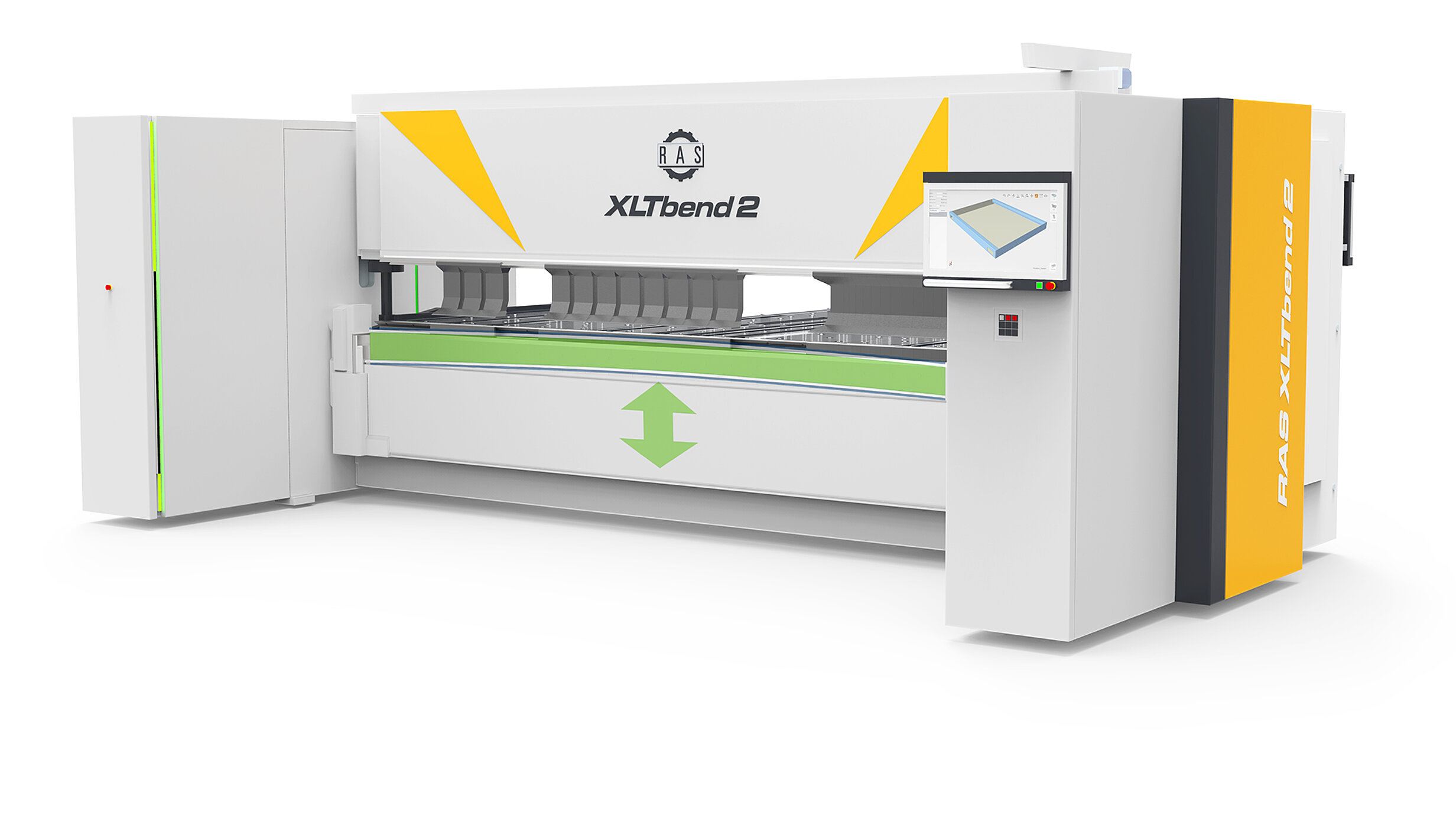 The crowning folding beam automatically adapts to material influences